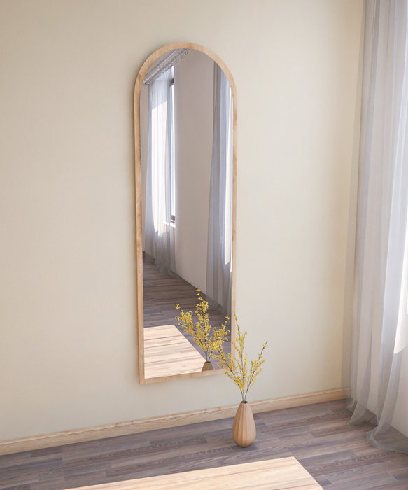 Hanah Home Espejo flotal-e Natural 160x50 cm MDF Ecológico